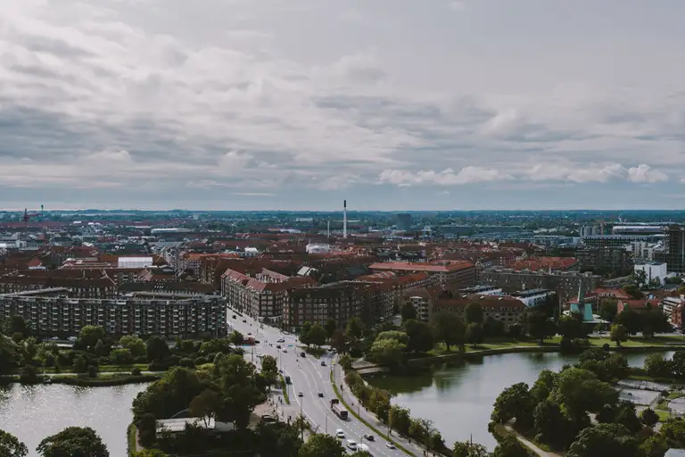 Byområde set fra luften